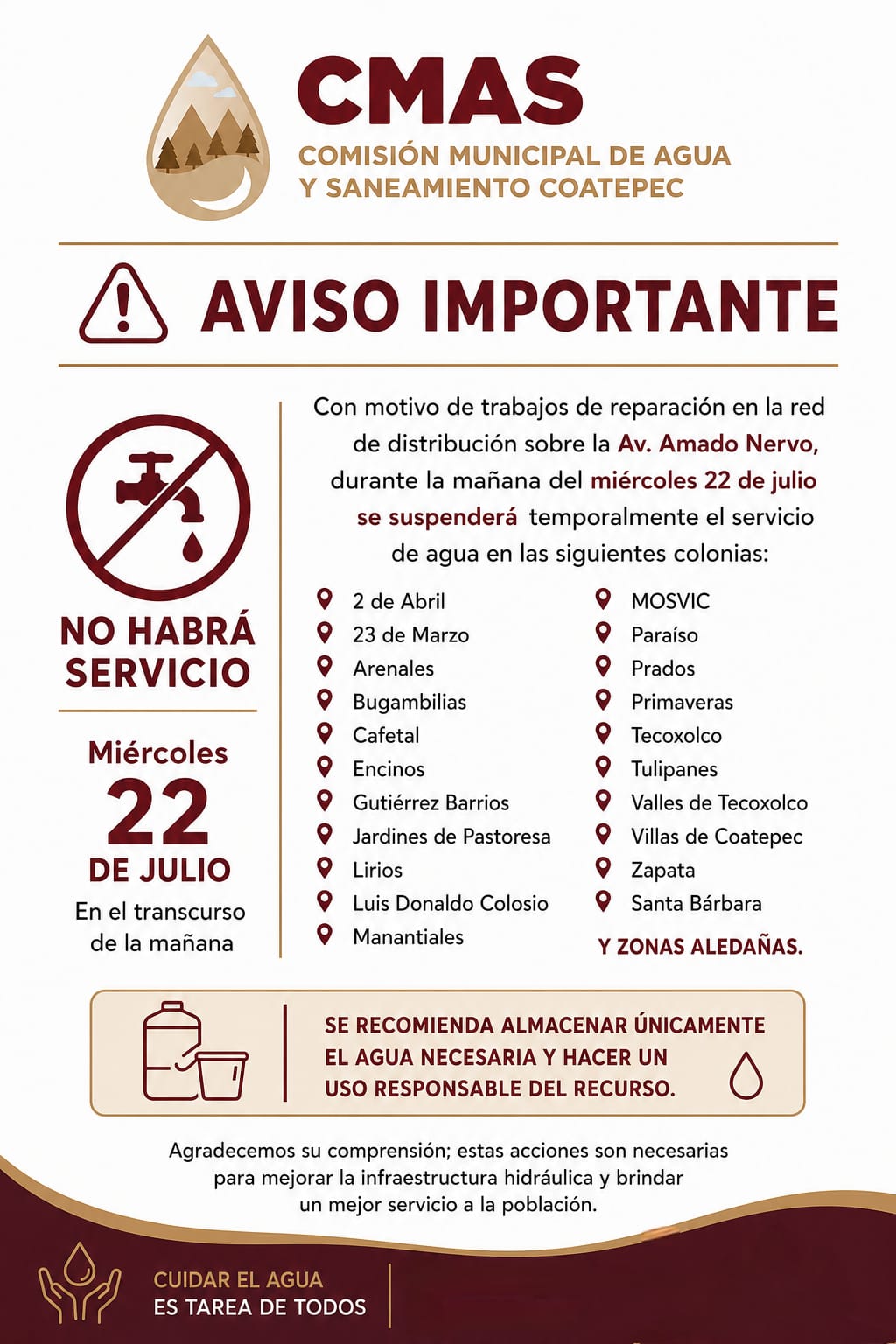 ¡ AVISO A LA CIUDADANÍA !