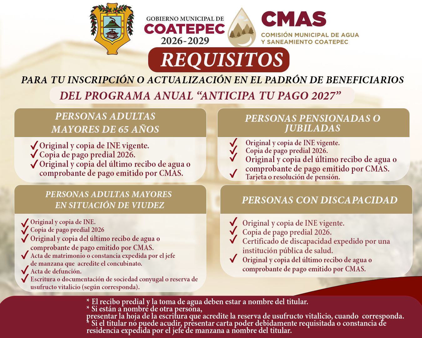 REQUISITOS “ANTICIPA TU PAGO 2027”